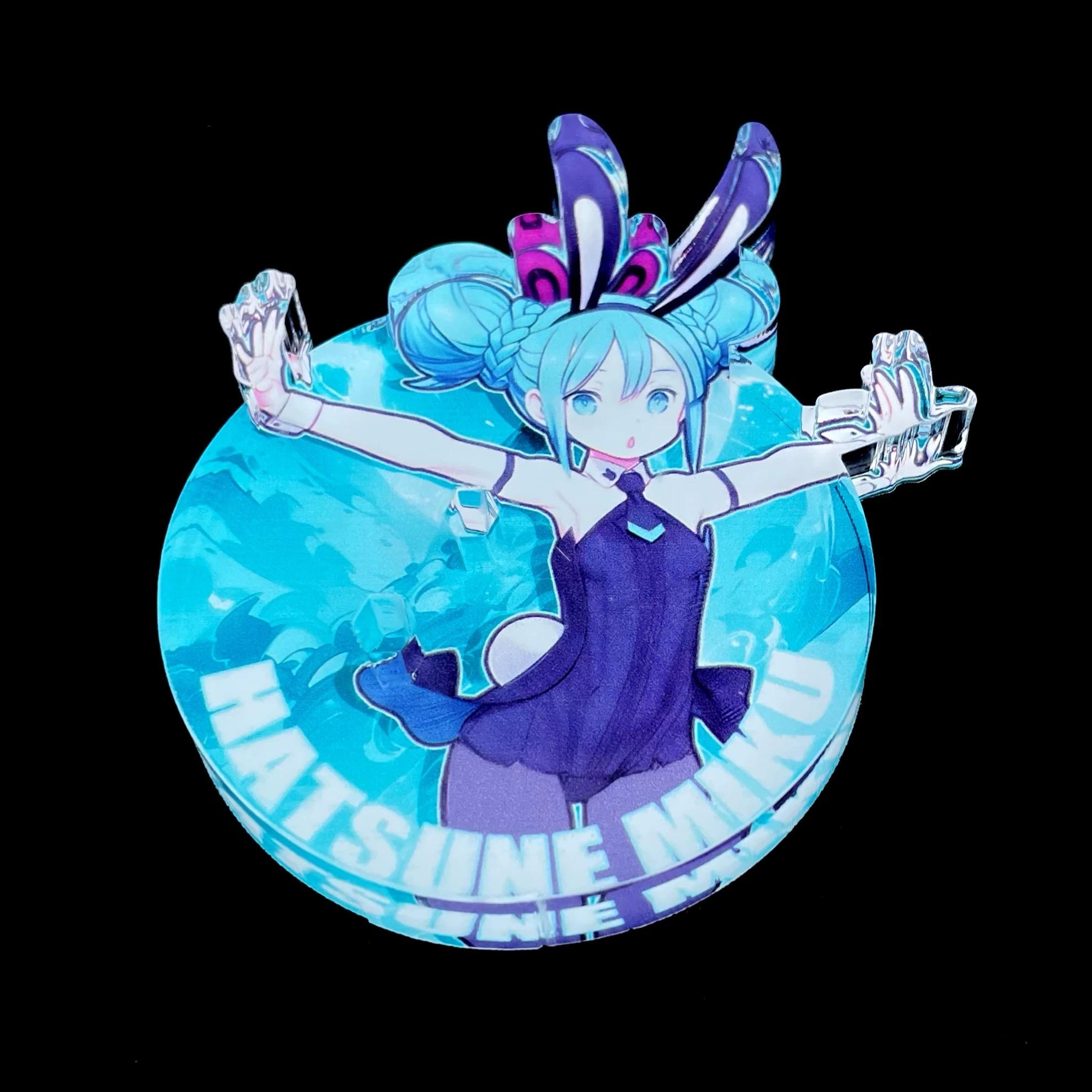 初音未來 FuRyu BiCute Bunnies 初音 眨眼ver. 公仔底座 壓克力底座 彩色底座