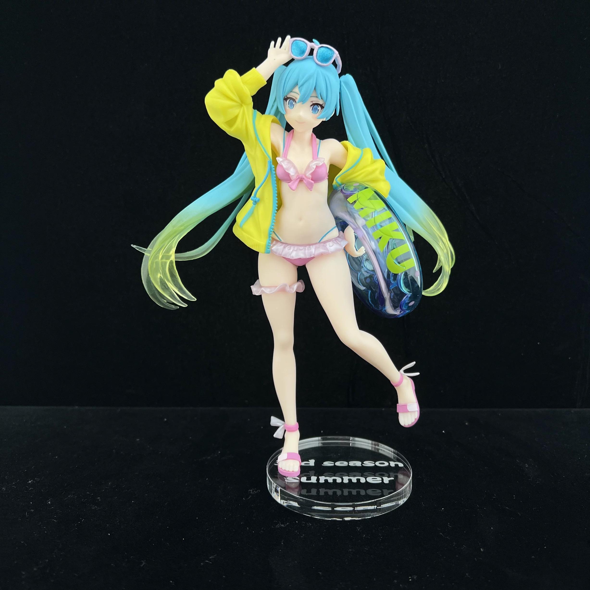 初音未來 TAITO Summer ver. 初音 3rd season 公仔底座 壓克力底座 彩色底座