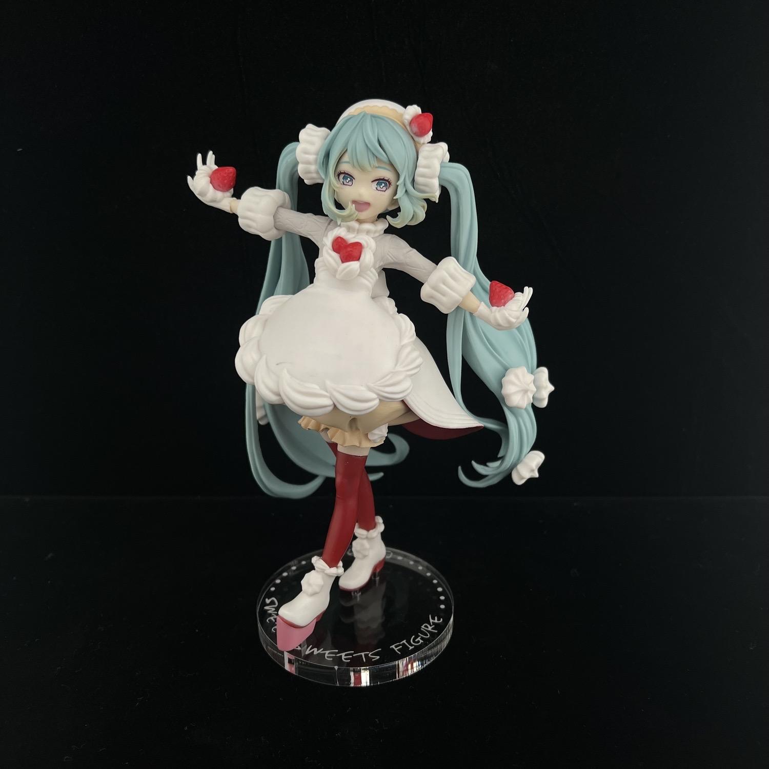 初音未來 FuRyu 草莓點心 初音 sweetsweets 公仔底座 壓克力底座 彩色底座