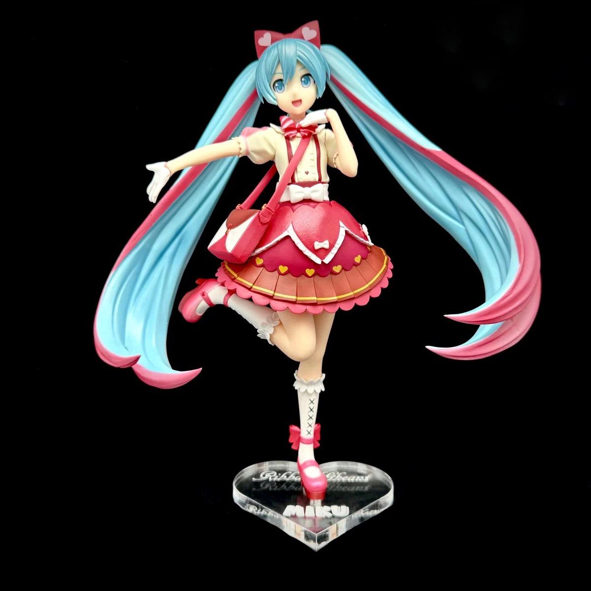 初音未來 SEGA SPM Ribbon heart 初音 緞帶心 公仔底座 壓克力底座 彩色底座