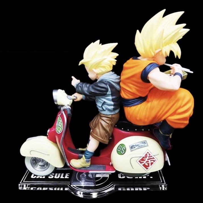 七龍珠 MegaHouse DESKTOP REAL McCOY 悟空&悟飯 父子機車 公仔底座