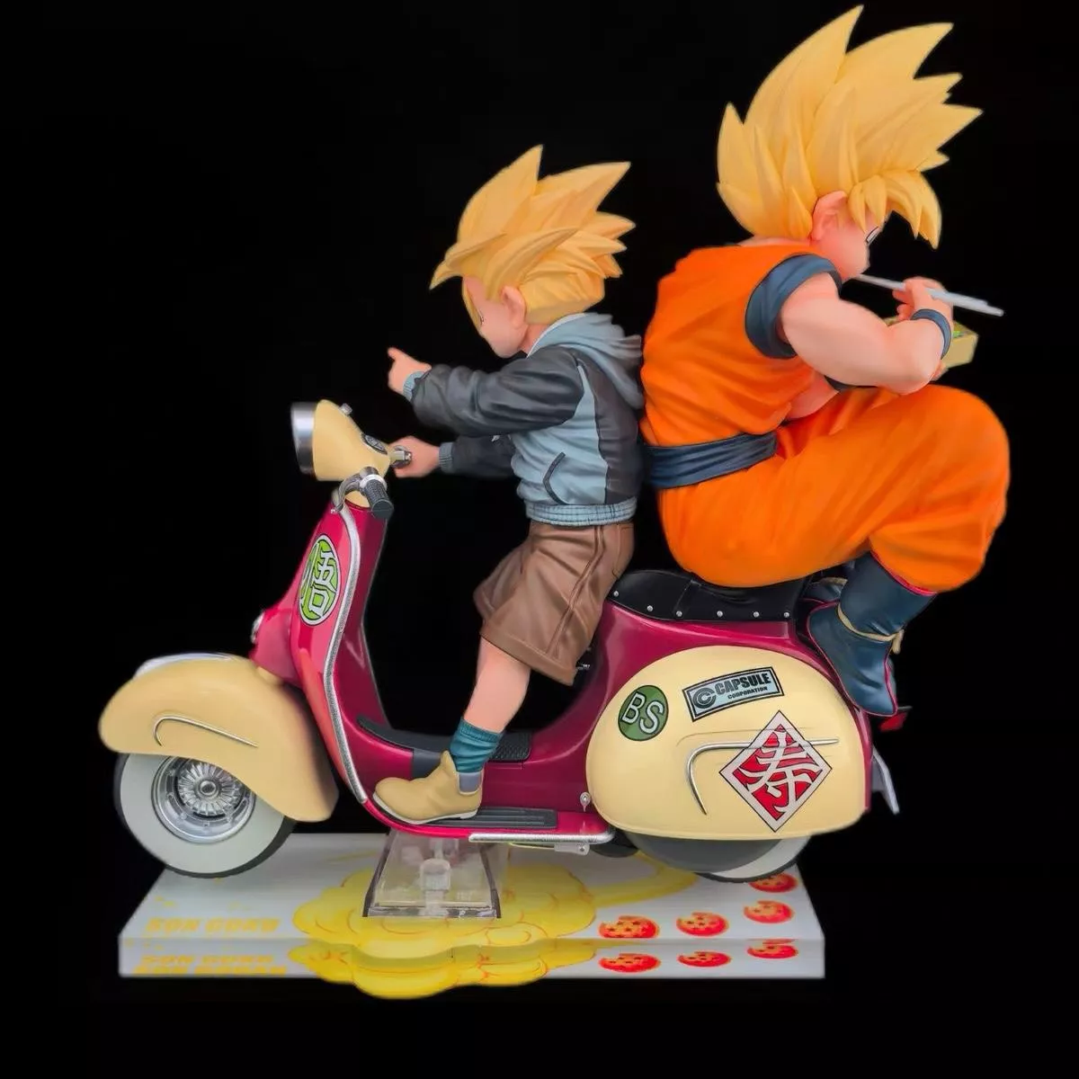 七龍珠 MegaHouse DESKTOP REAL McCOY 悟空&悟飯 父子機車 公仔底座