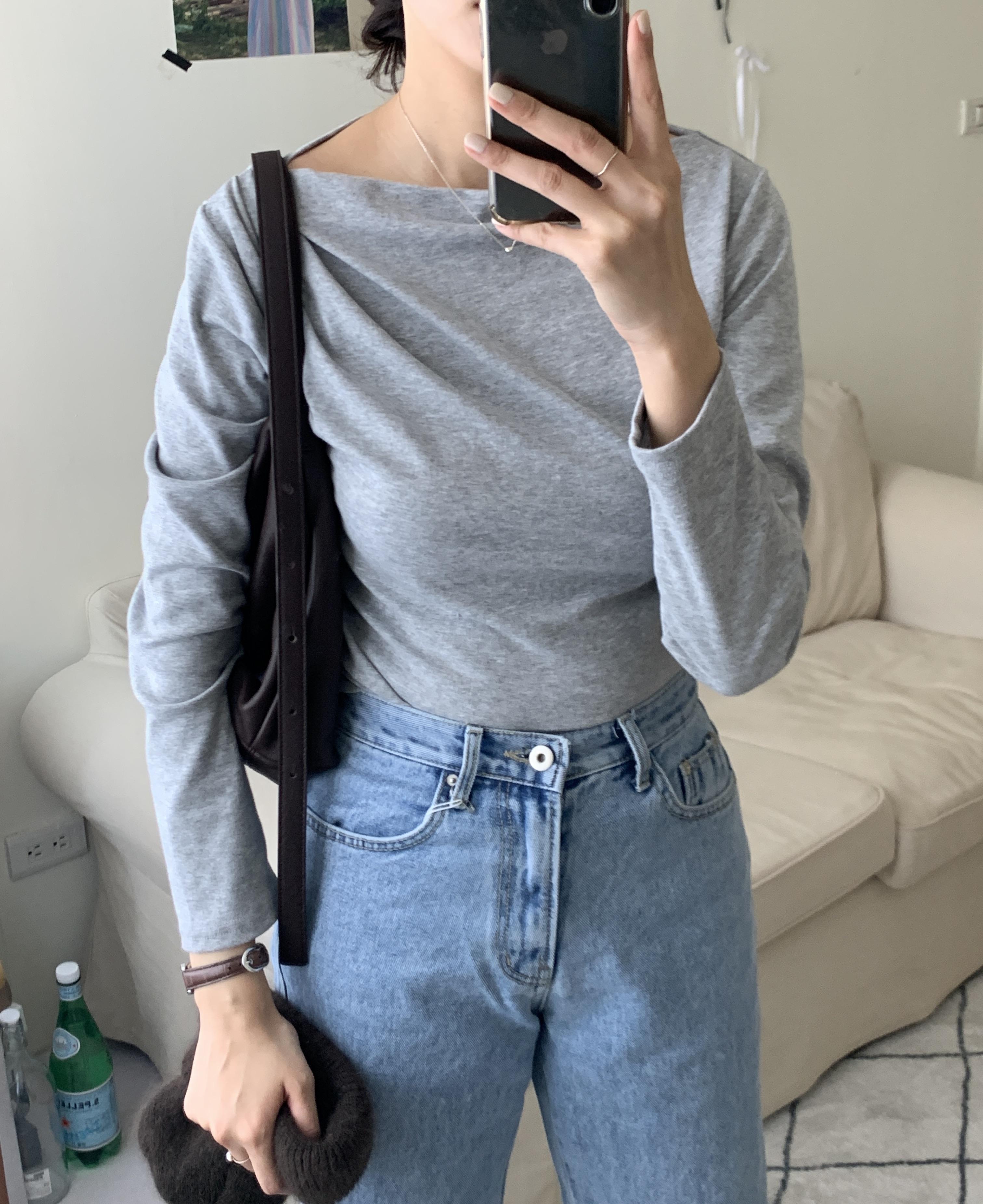 隨性小皺摺 tee