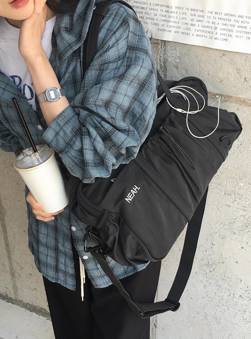 (98doci) Check Hoodie blouse