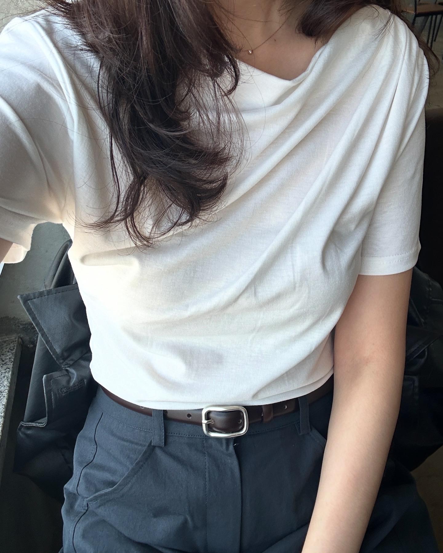 小皺摺短tee