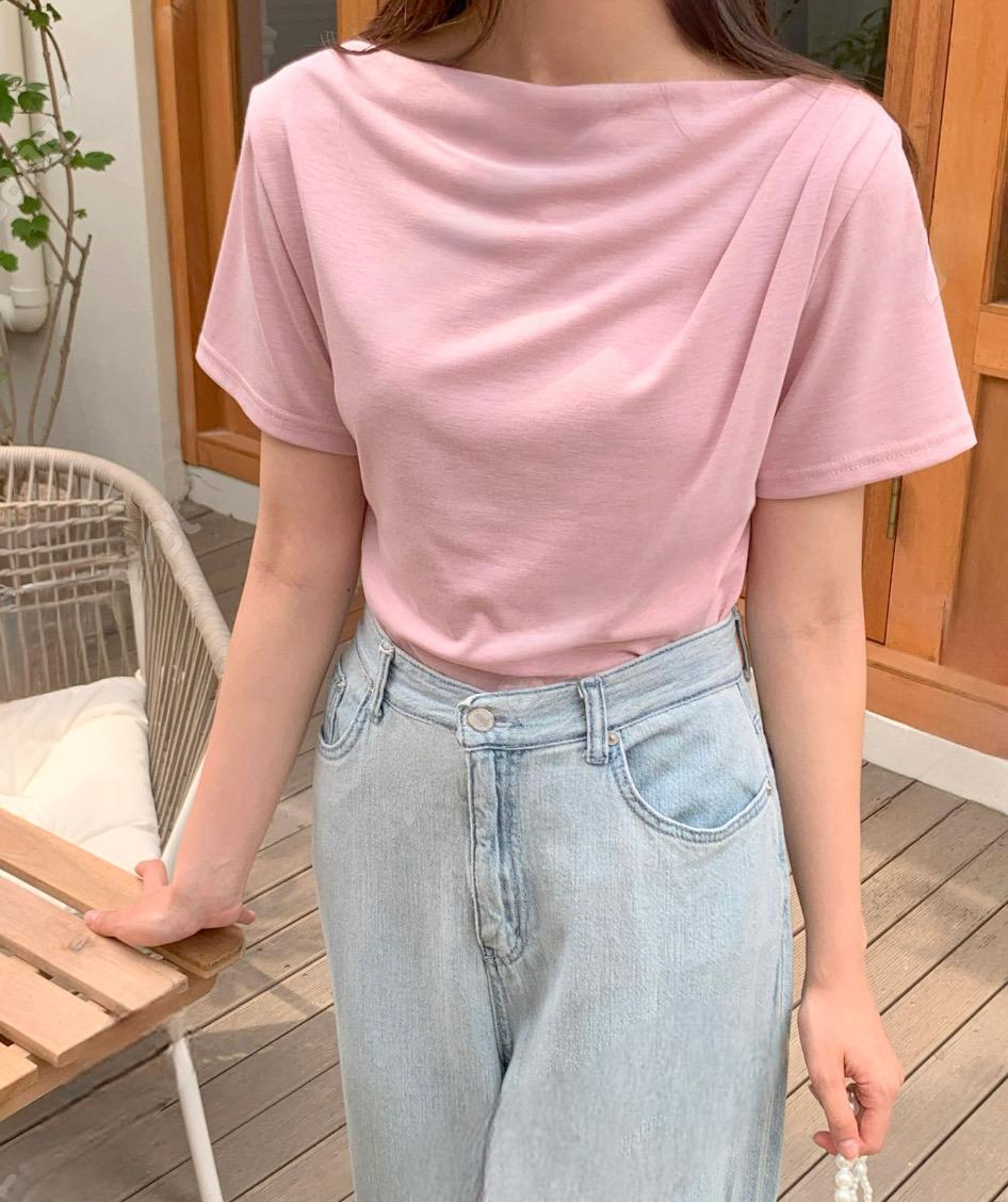 小皺摺短tee