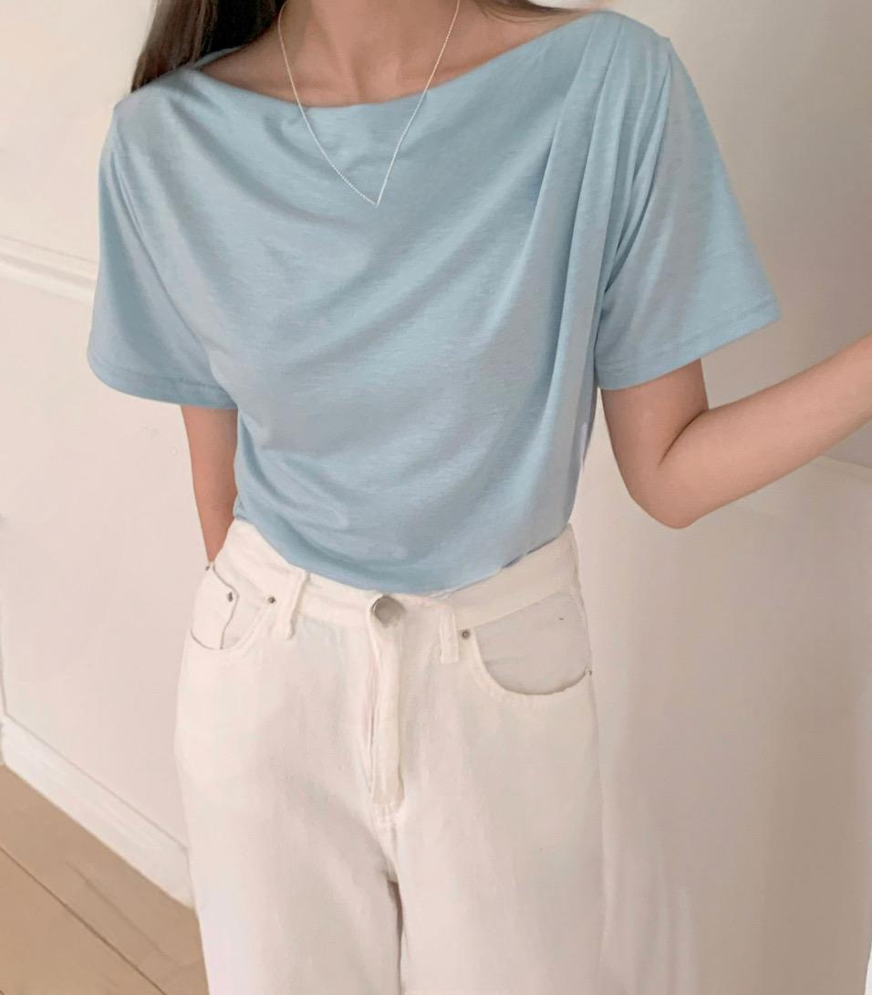 小皺摺短tee