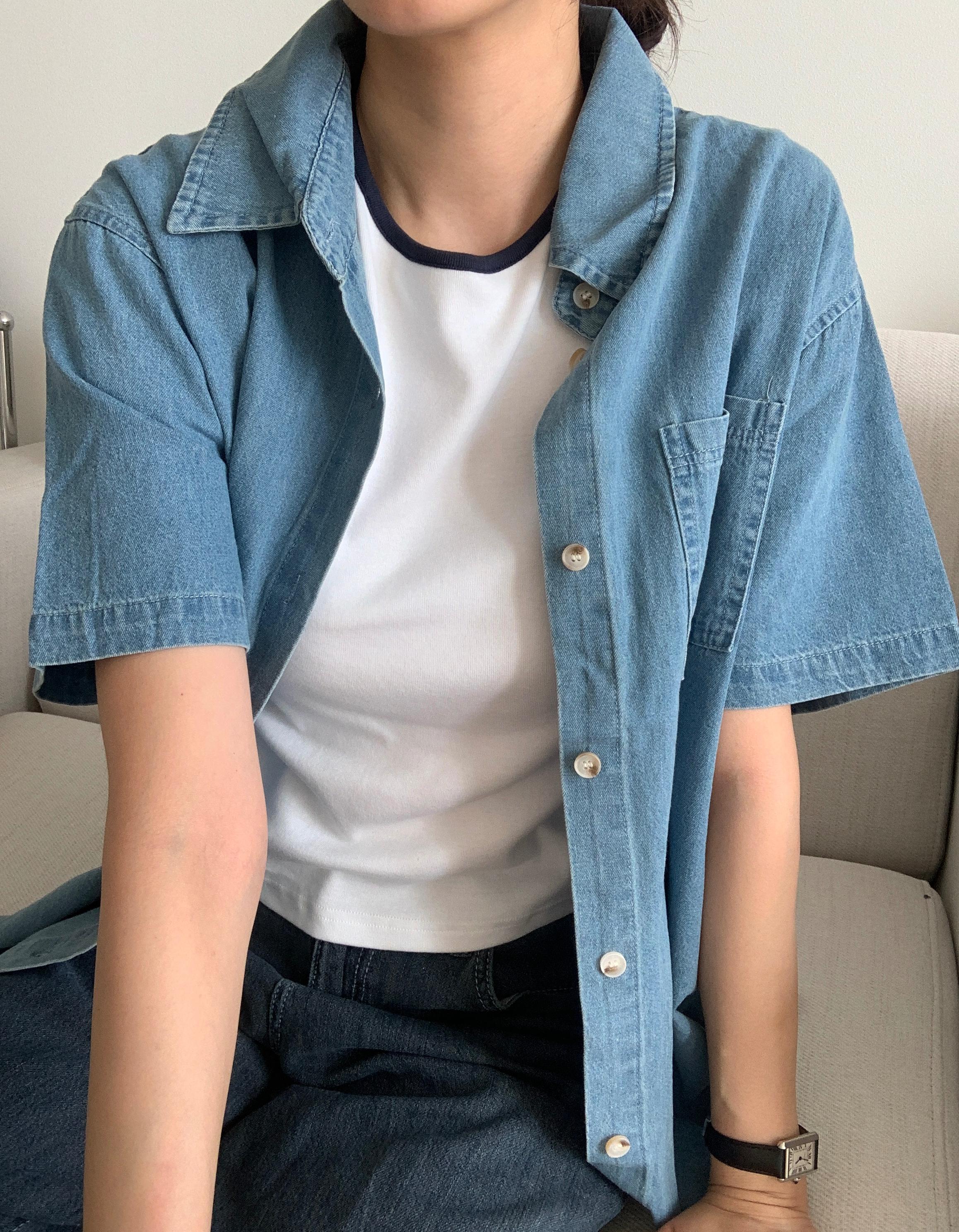 經典牛仔短袖