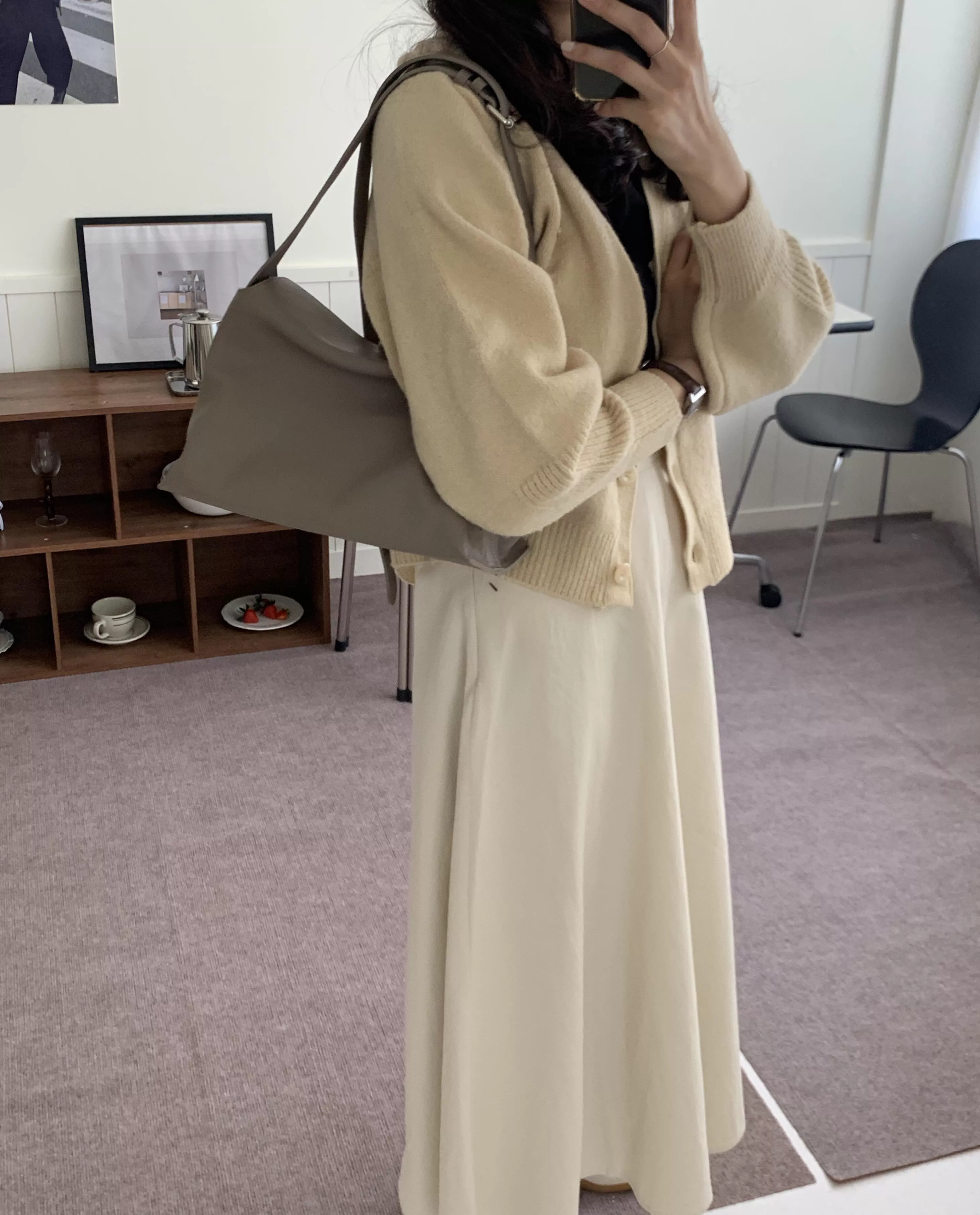 Bucks & leather 磁扣枕頭包 (L)