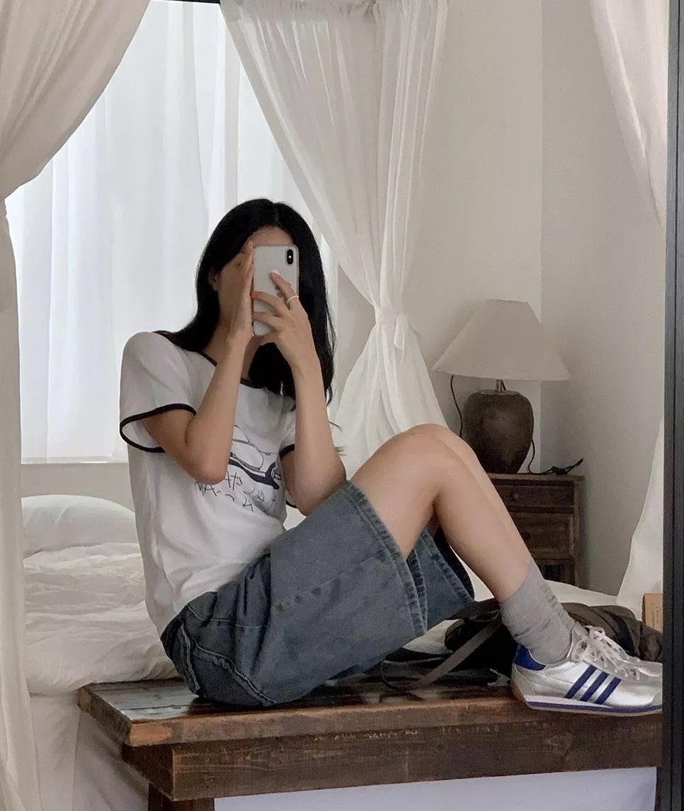 (98doci) 水洗牛仔五分短褲