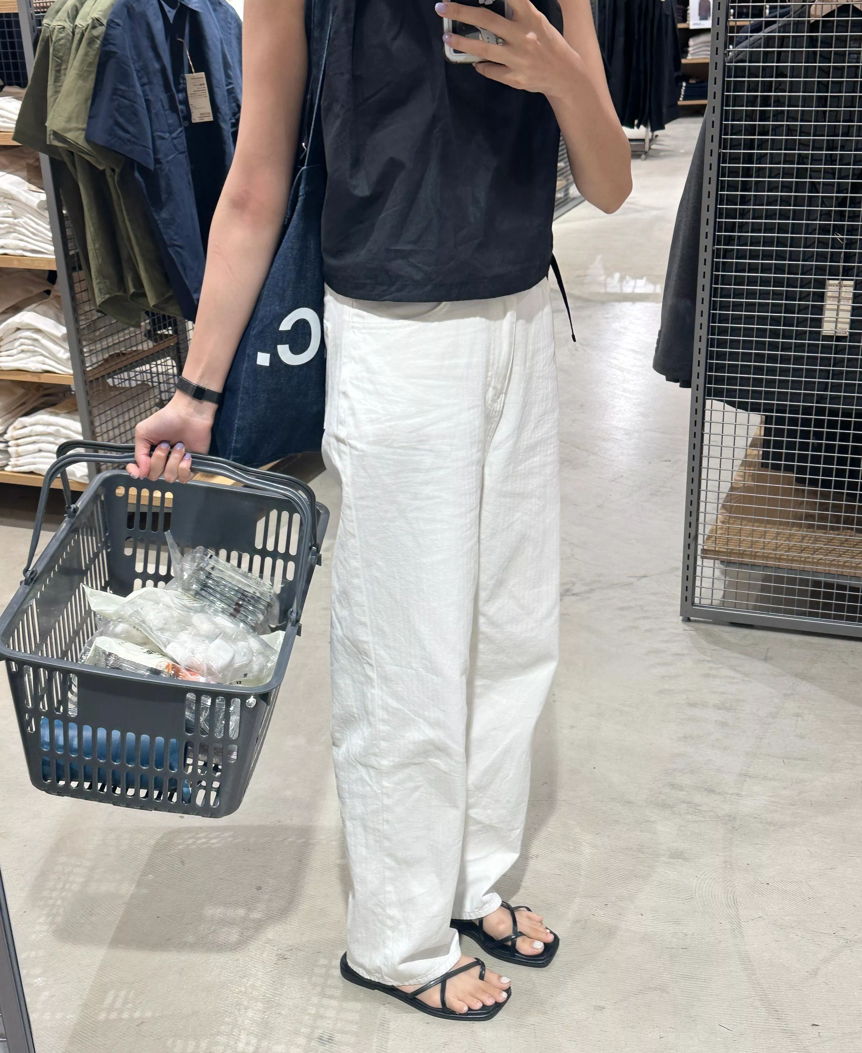 Lazy ivory pants