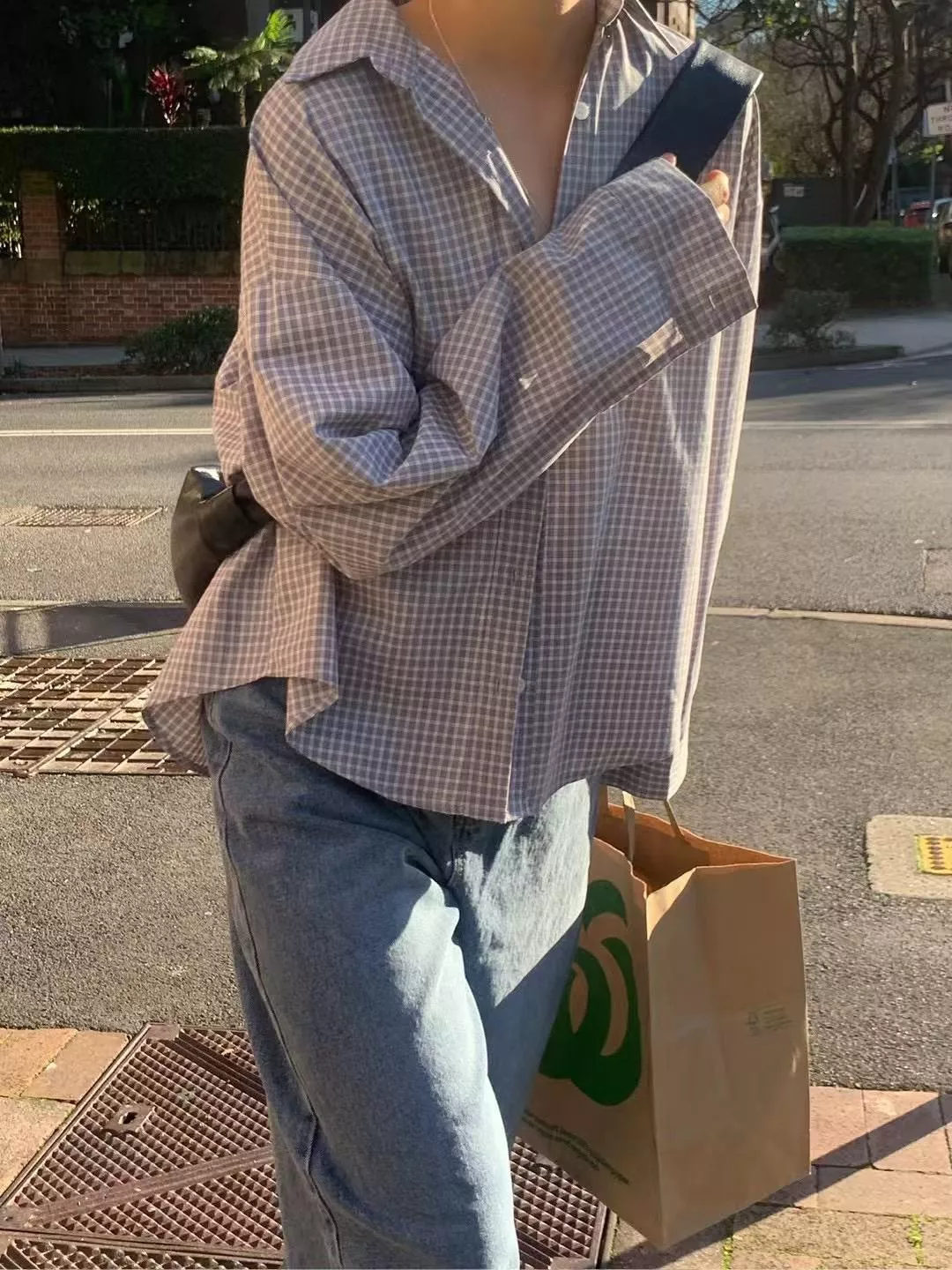 (i.hyun) Smile stripe shirt