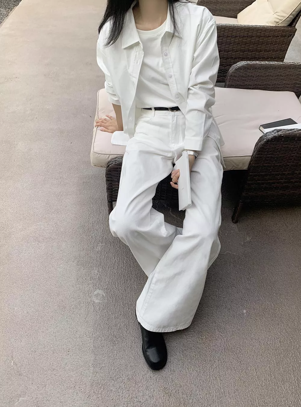 (98doci) 雙口袋寬褲