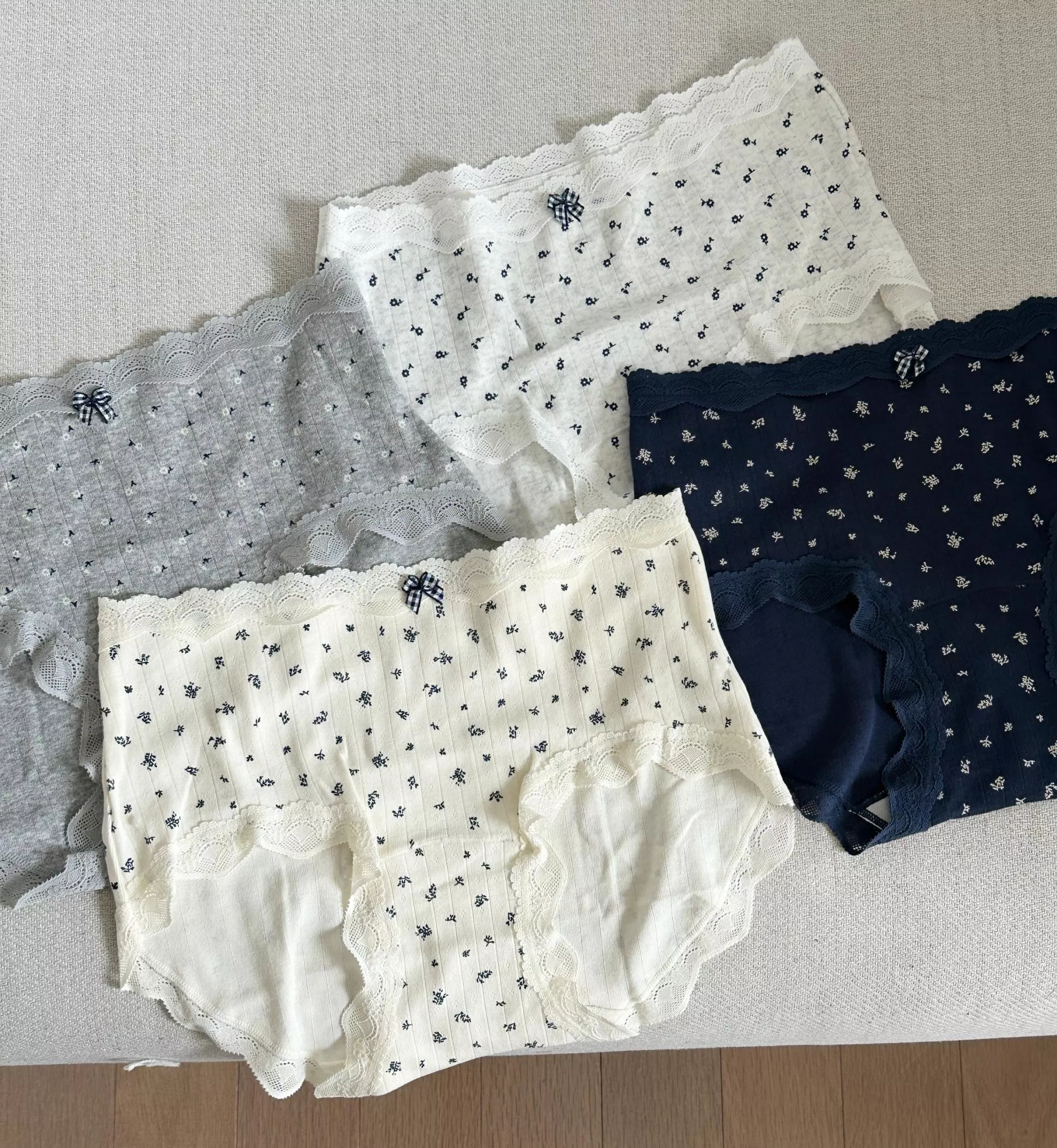 (Flora) 格紋蝴蝶結內褲