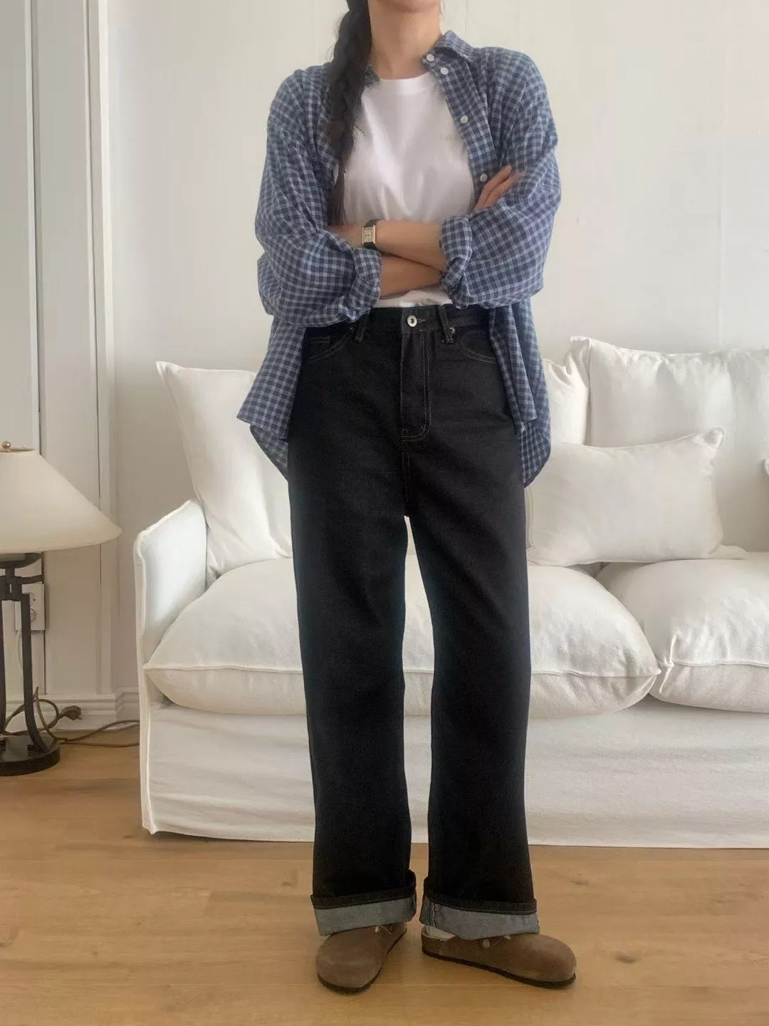 經典直筒原色牛仔褲