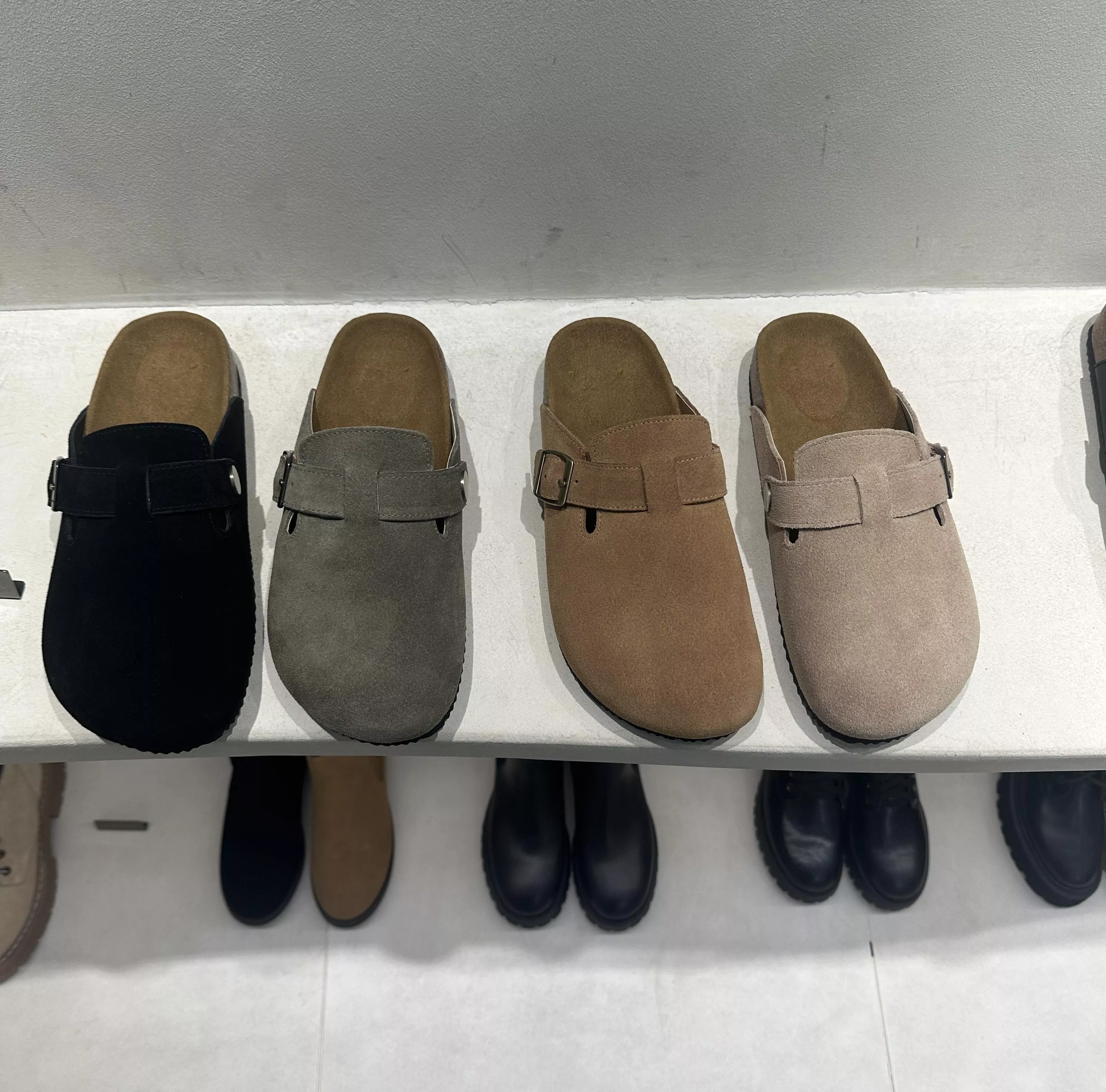 百搭麂皮拖鞋 (真皮)