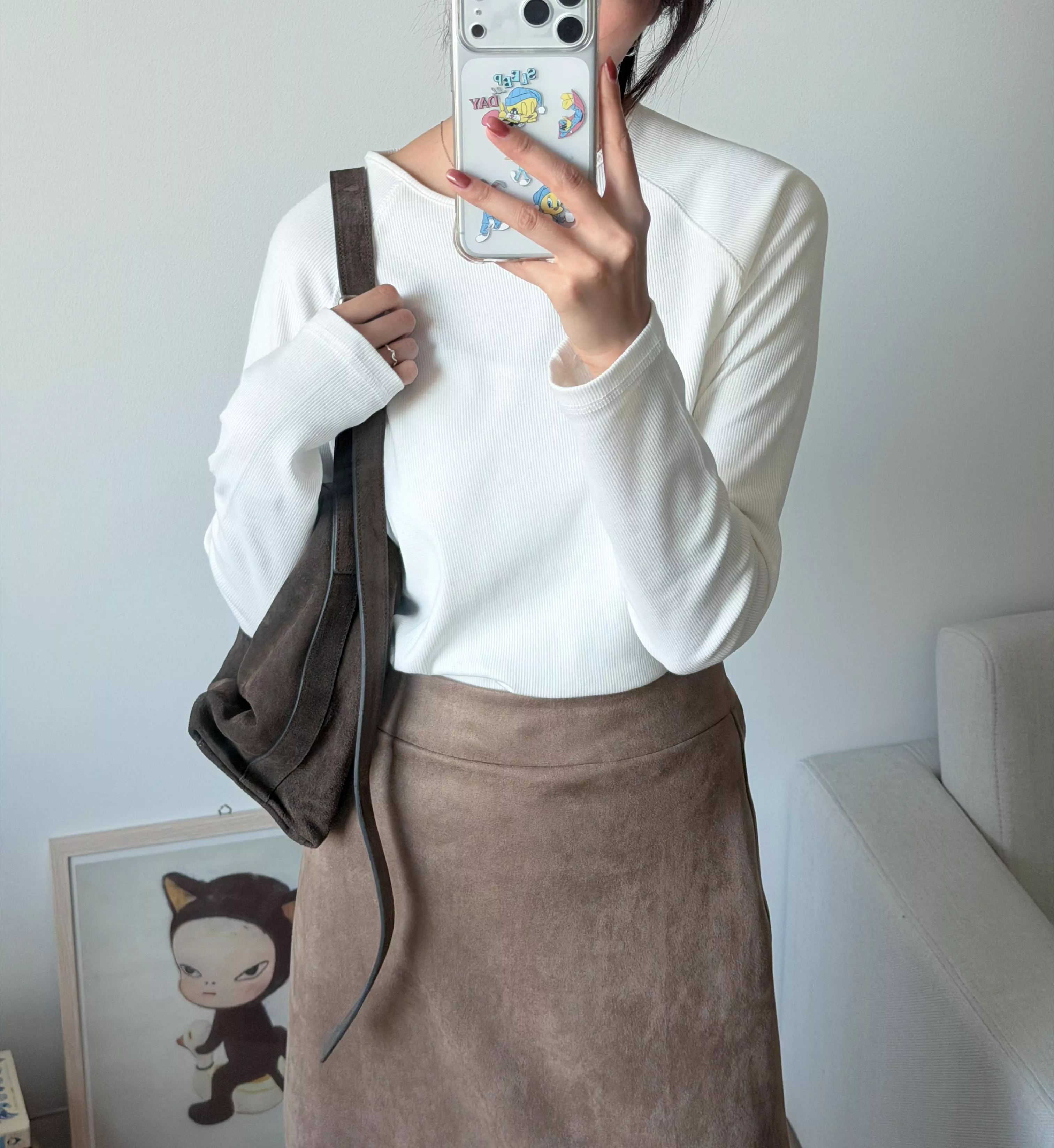 剪裁滿分坑條tee (5color)