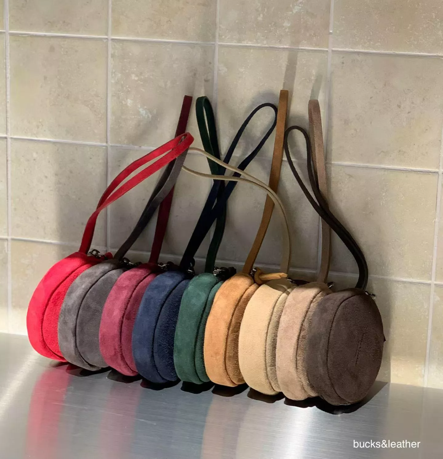 Bucks&leather 馬卡龍小圓包 (21color)