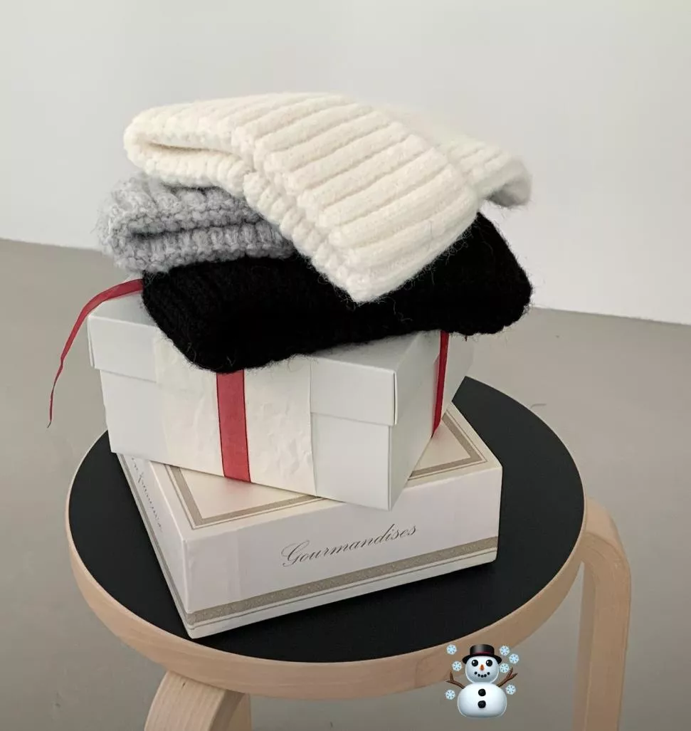 厚實簡單毛帽 (3color)