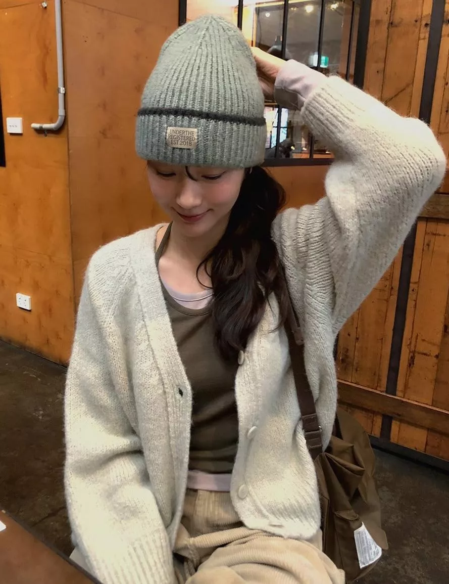 (ordinairement) 撞色針織毛帽