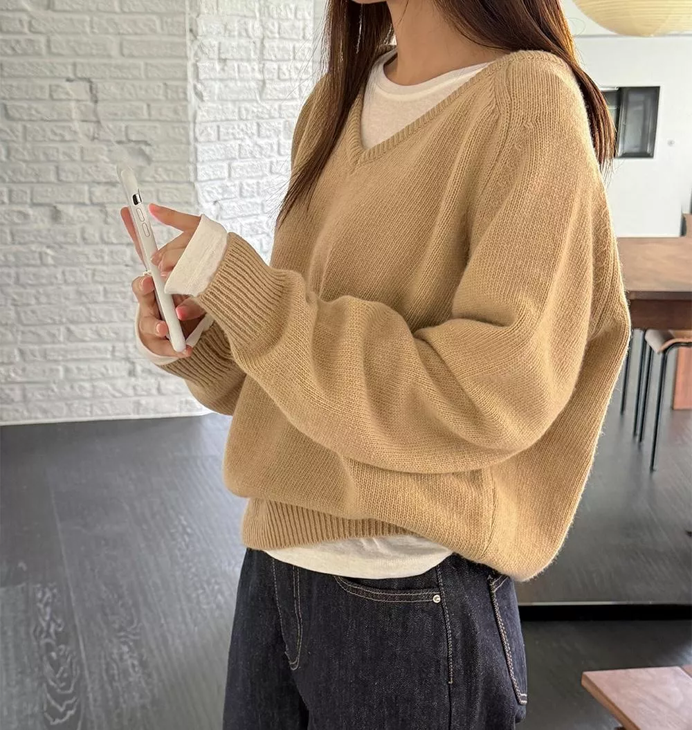 (feelings) 羊毛V領針織