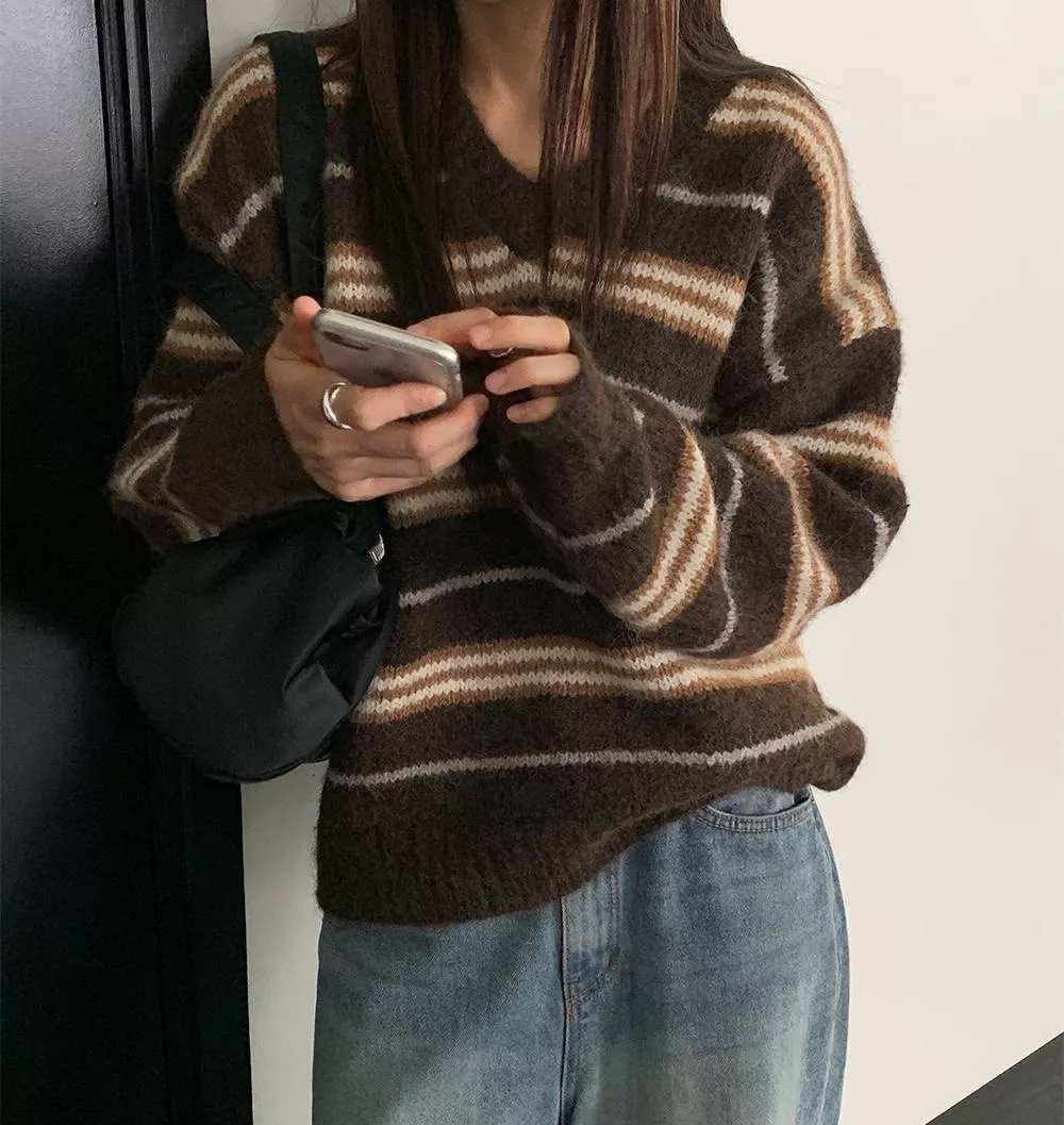 (feelings) 厚實條紋針織