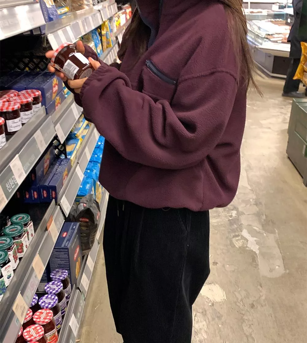 (feelings) 撞色毛毛Hoodie