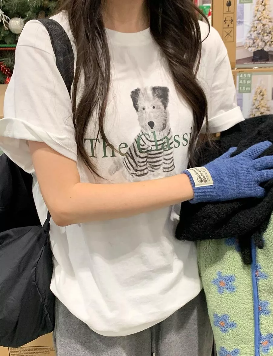 (ordinairement) 療癒狗狗刷毛tee