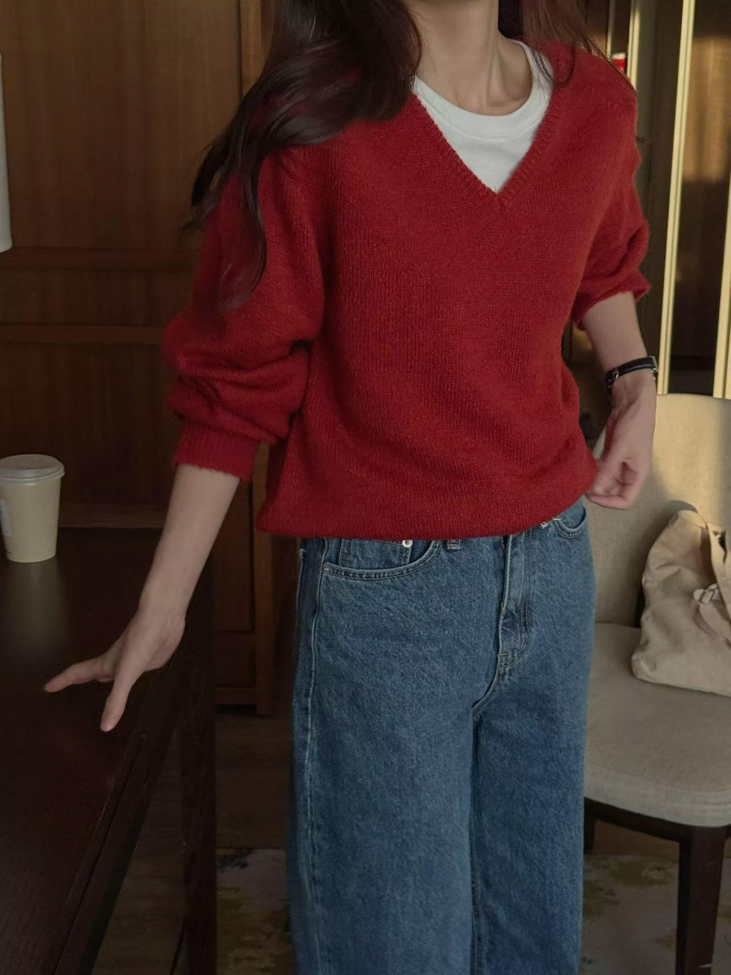 簡約好搭V領針織