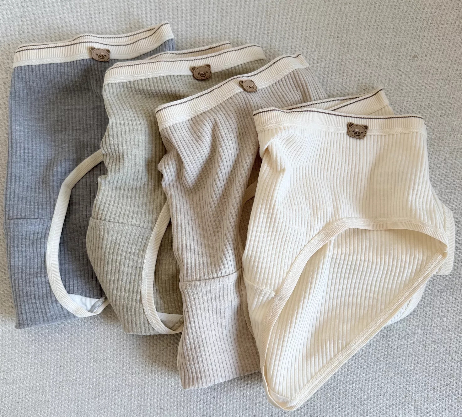 (Flora家) 素色坑條小熊