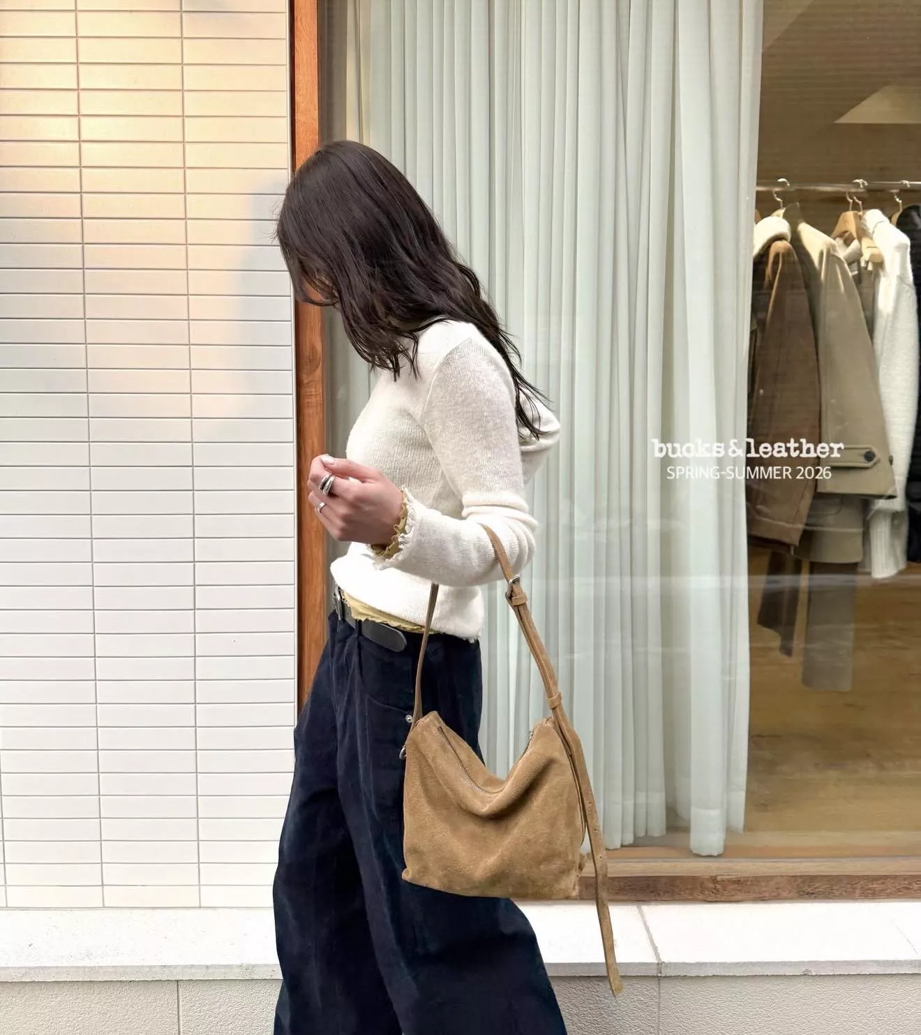 Bucks&leather 法式隨性包-麂皮