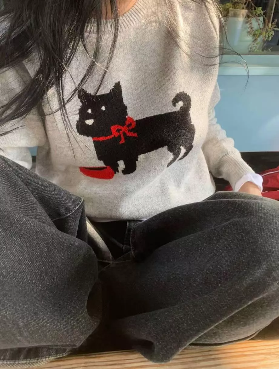 黑狗狗毛衣