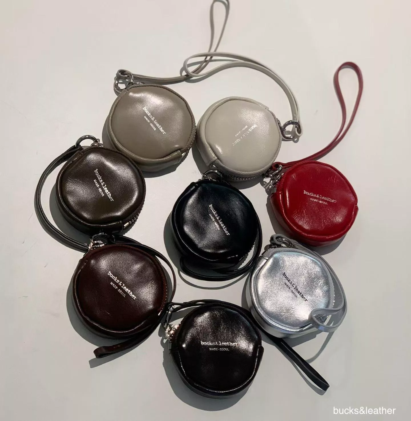 Bucks&leather 馬卡龍迷你圓包