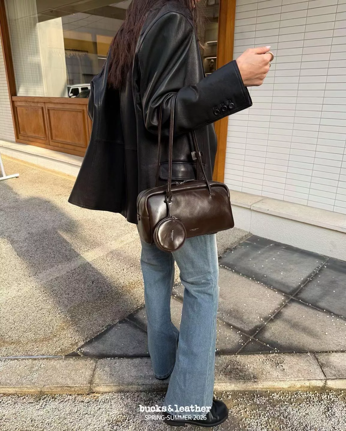 Bucks&leather 法棍吐司包 (L)-深咖