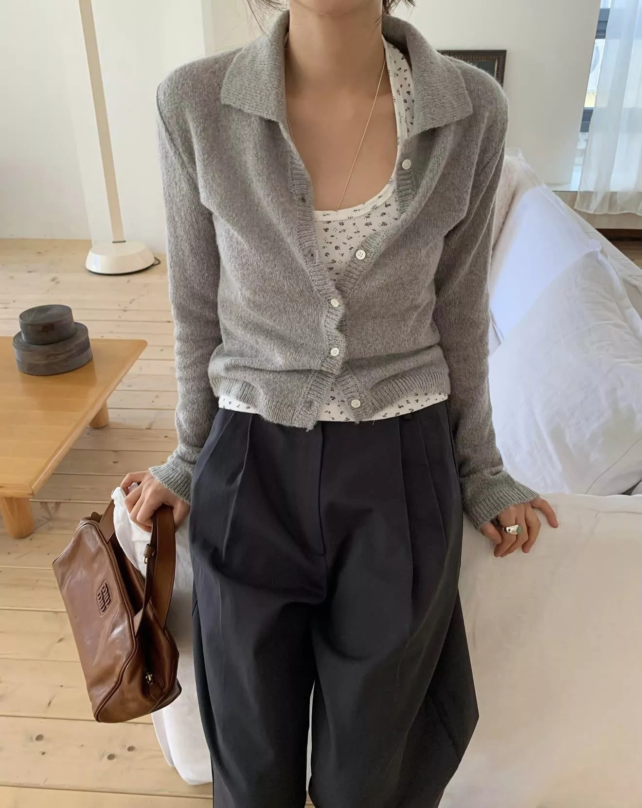 小碎花繞頸背心