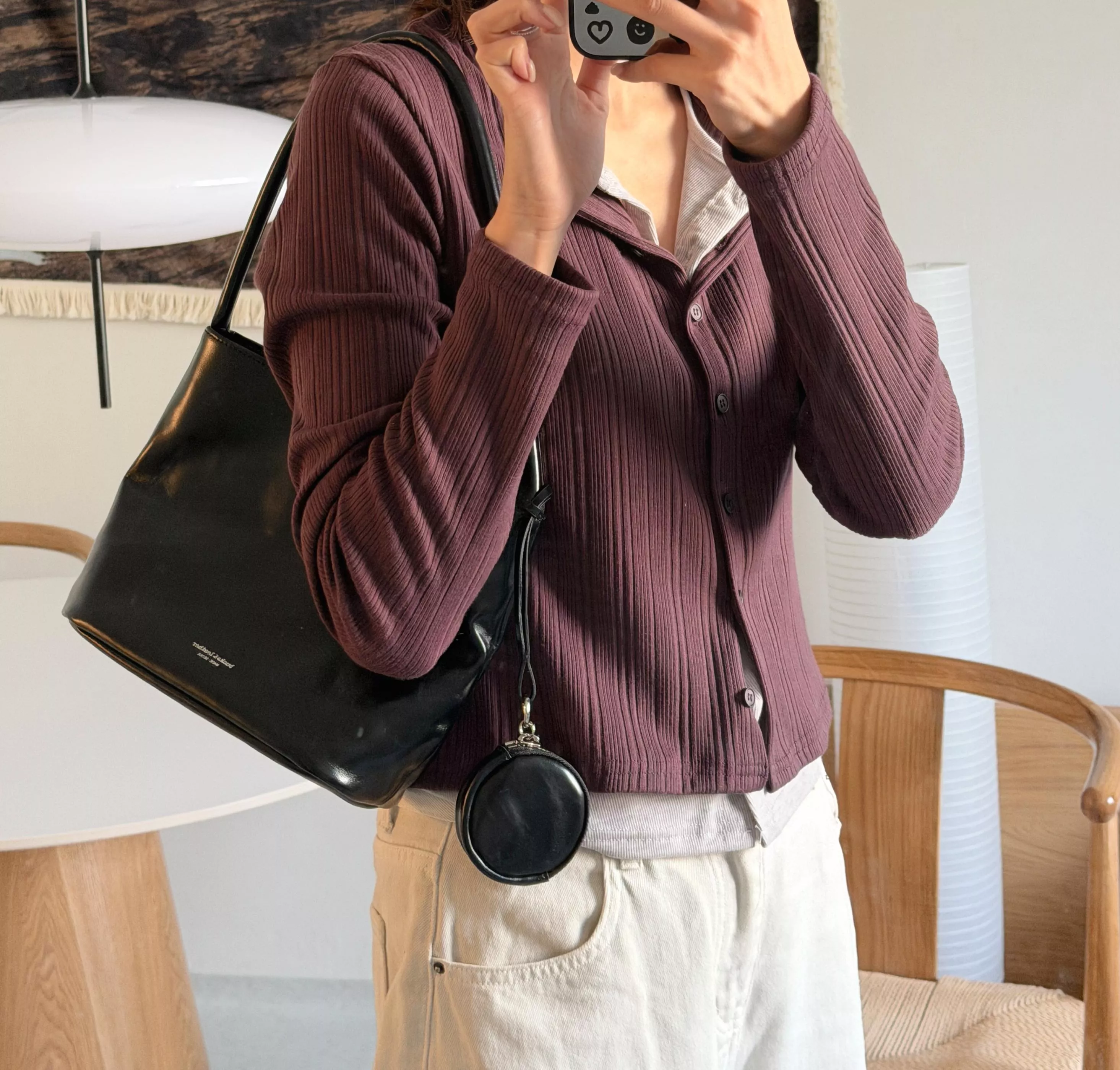 撞色層次坑條tee