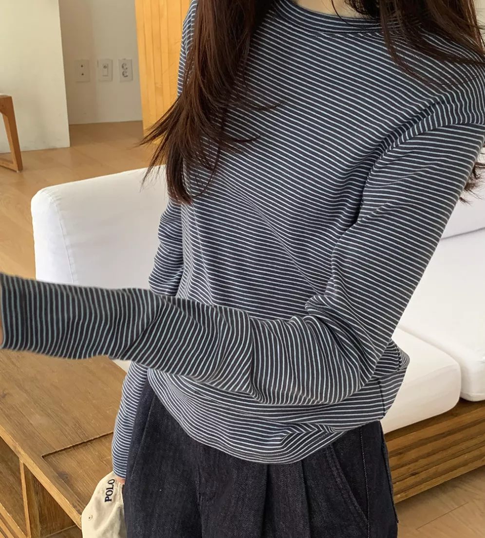 春季百搭條紋tee