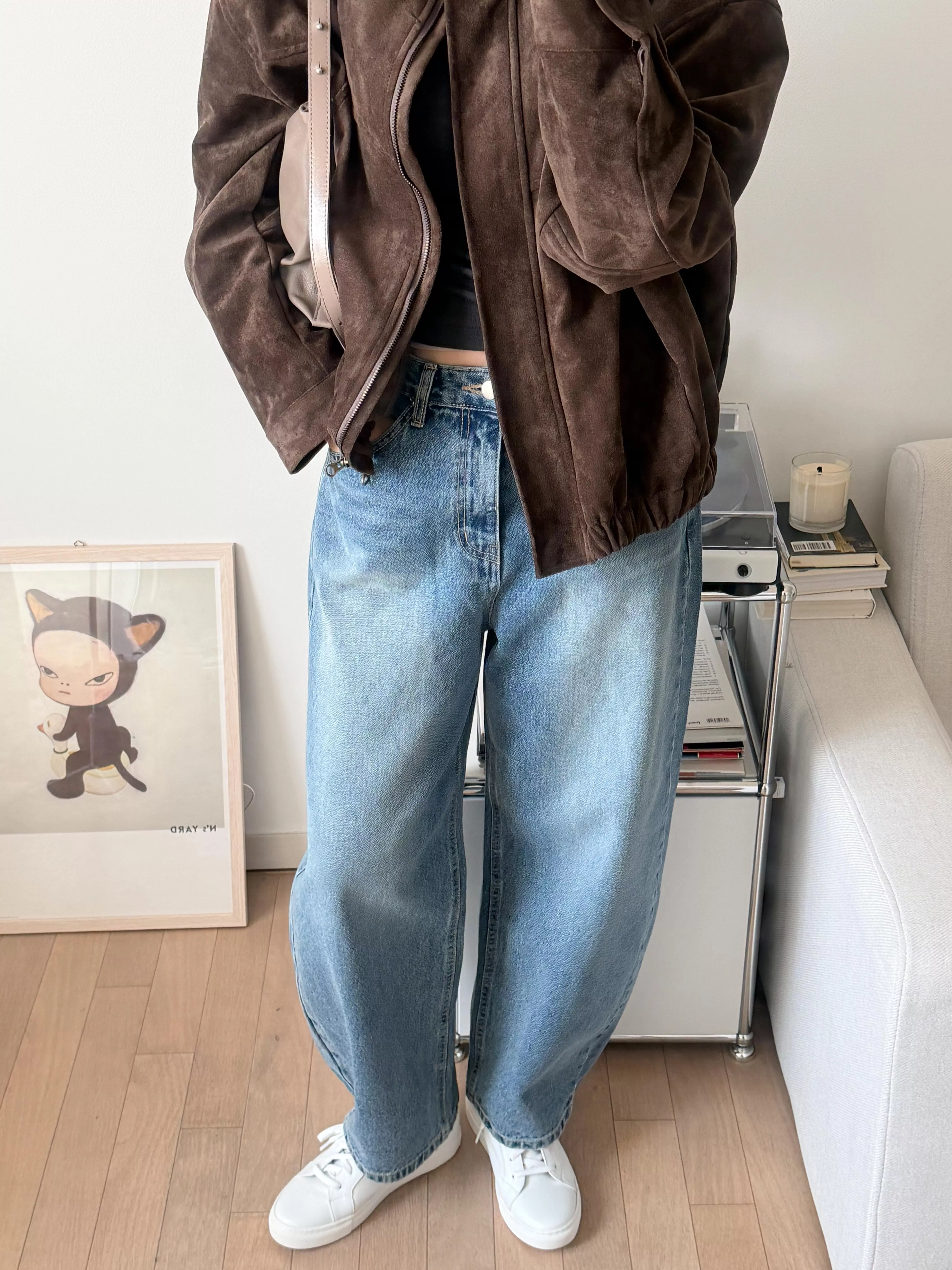 (小個高個都ok!) 顯瘦小彎刀牛仔