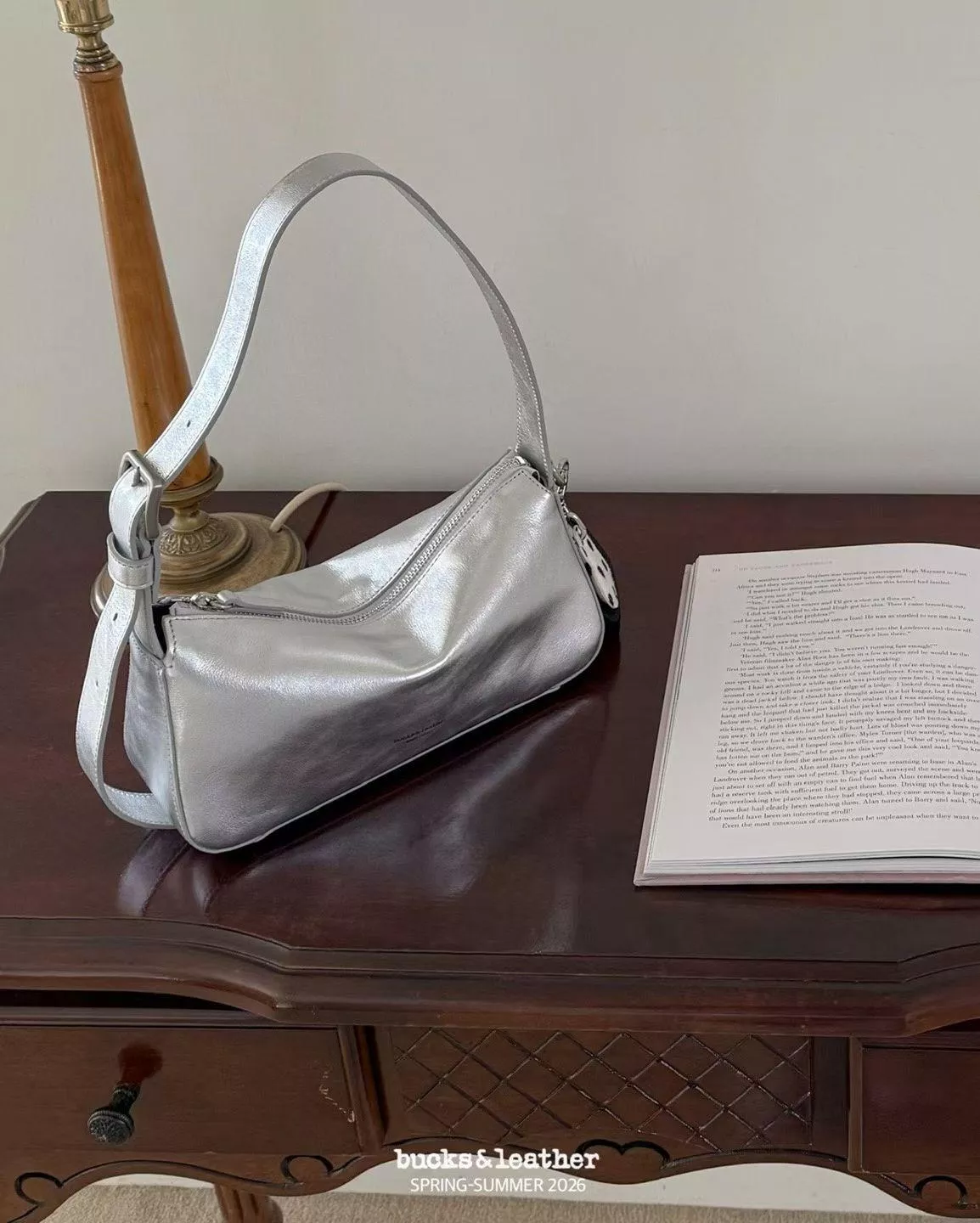 (bucks&leather)  扣環小方包 (S)