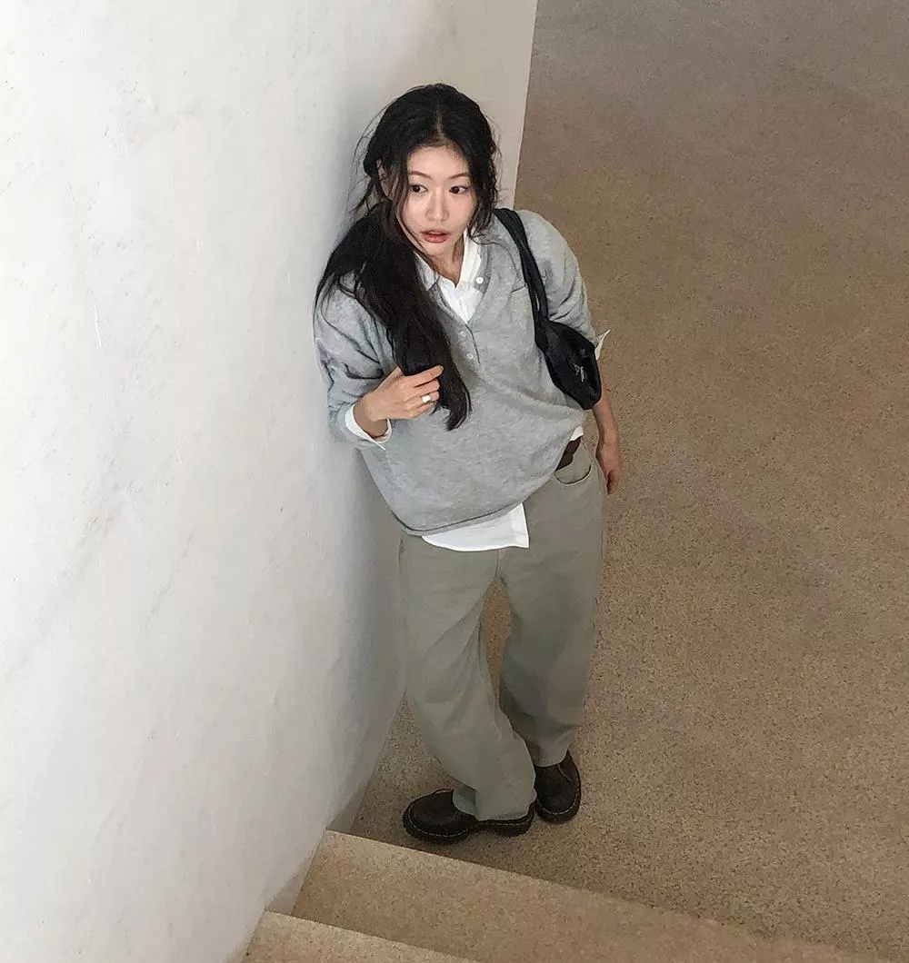 (undervi) 水洗馬克牛仔褲