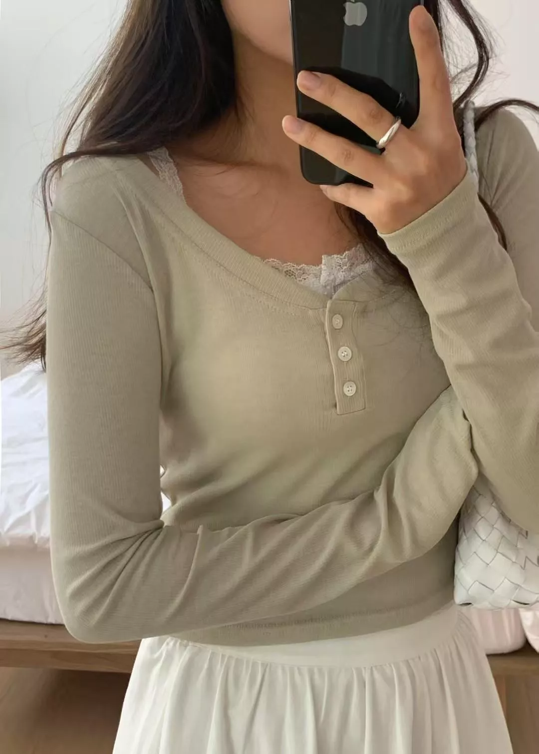 (i.hyun) 鈕扣軟棉上衣