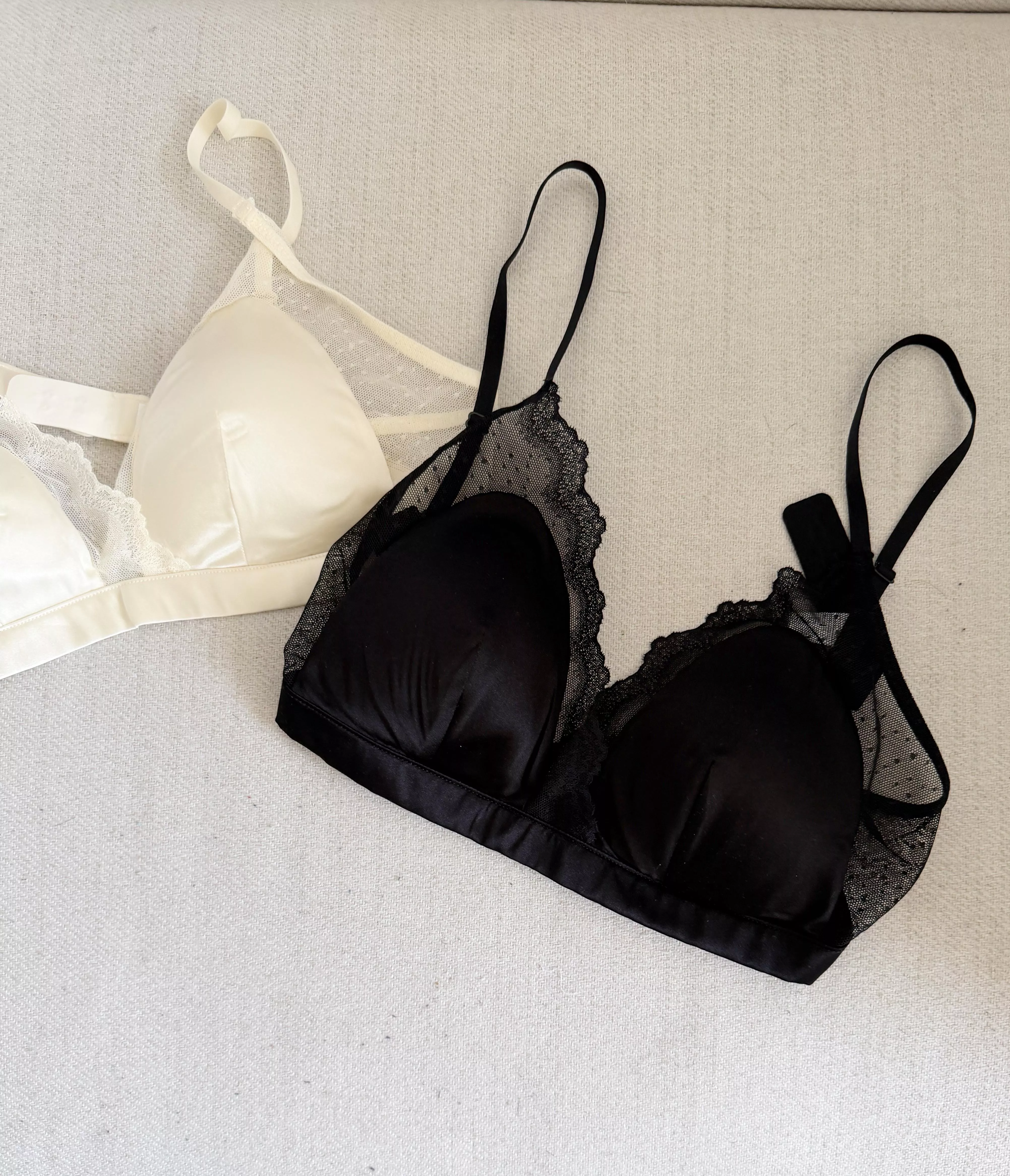 (Flora) 波點緞面內衣