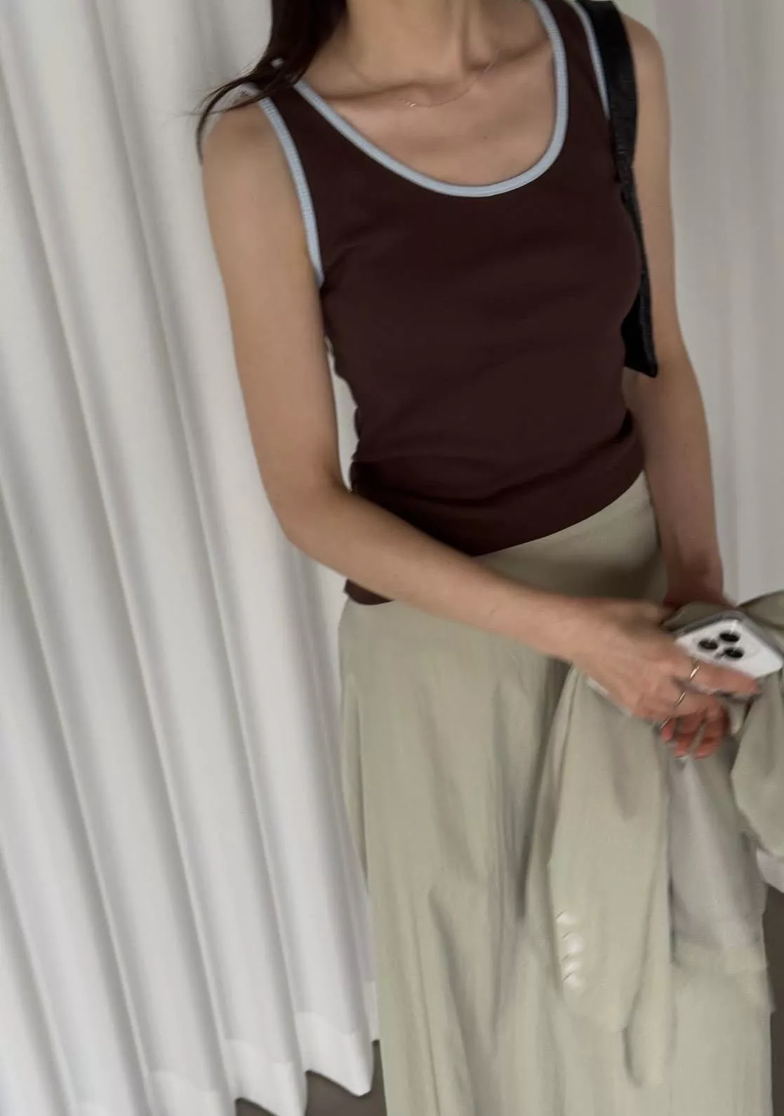 (闆娘自留款!) 跳色坑條背心