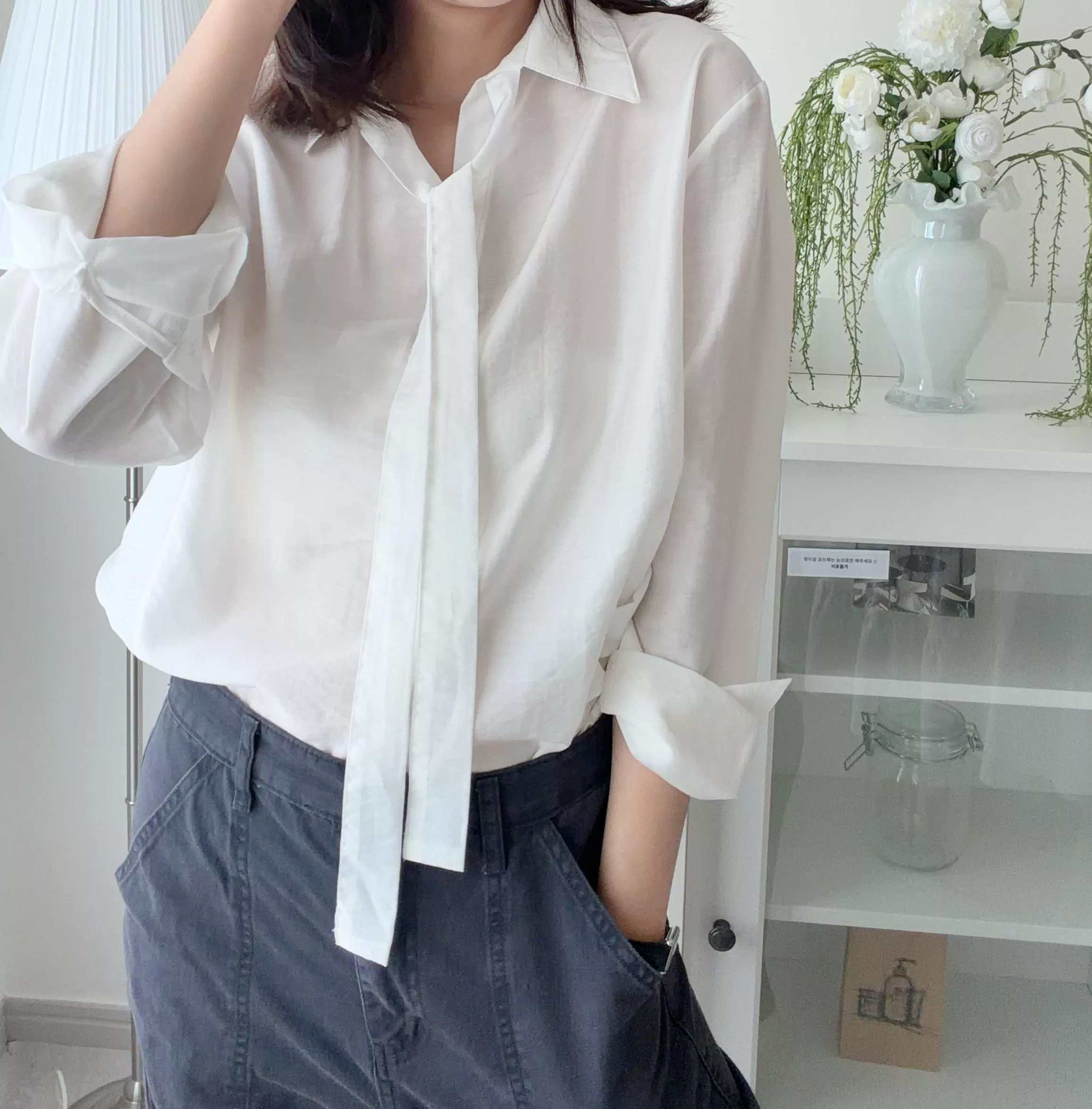 (多種穿法！) 緞面歐膩感微光blouse