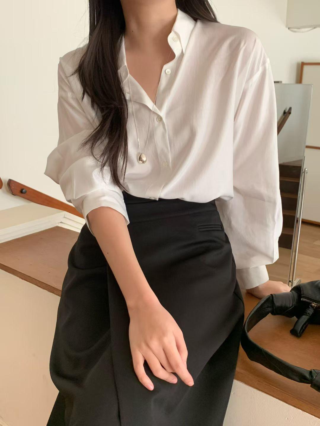 (婚禮Pick!) 緞面氣質柔光襯衫
