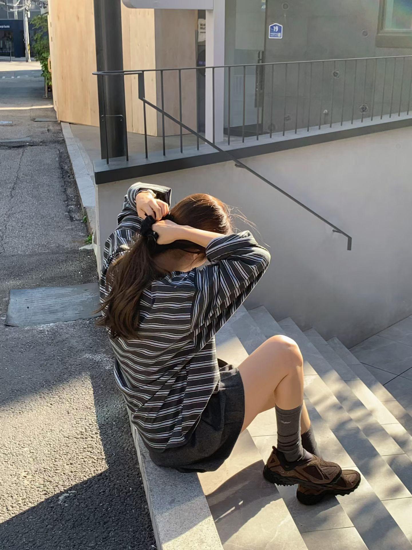 (liter家) Jerry stripe tee