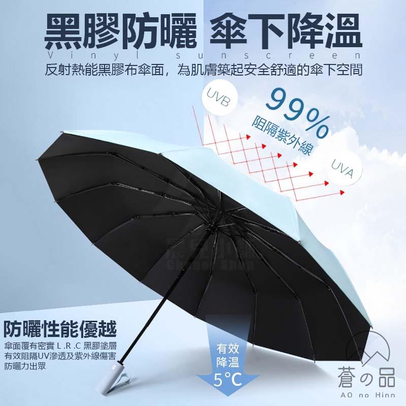 蒼之品 自動收折雨傘