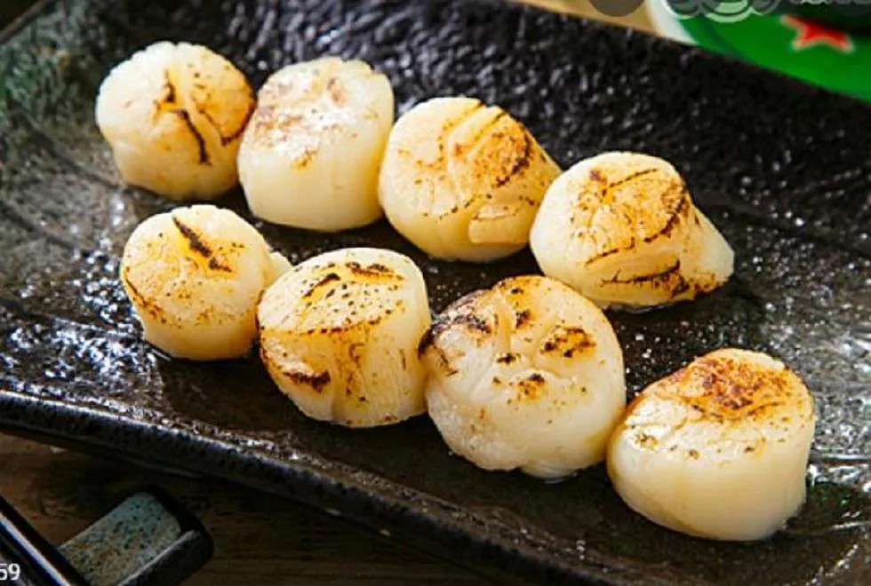 【花語團購選物】新鮮海味飽滿圓扇貝肉(30-35顆/1kg/袋)圓干貝(非生食)*免運組