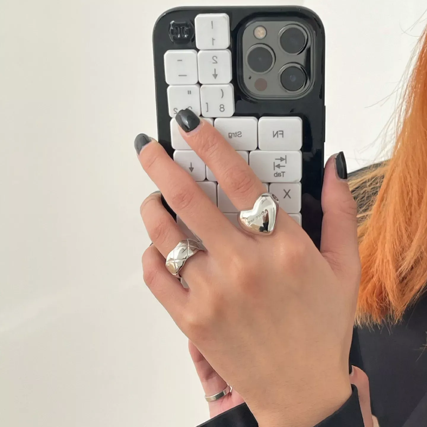 S925純銀戒指 | 立體愛心個性戒指 | 低敏純銀 不易退色 開口戒指