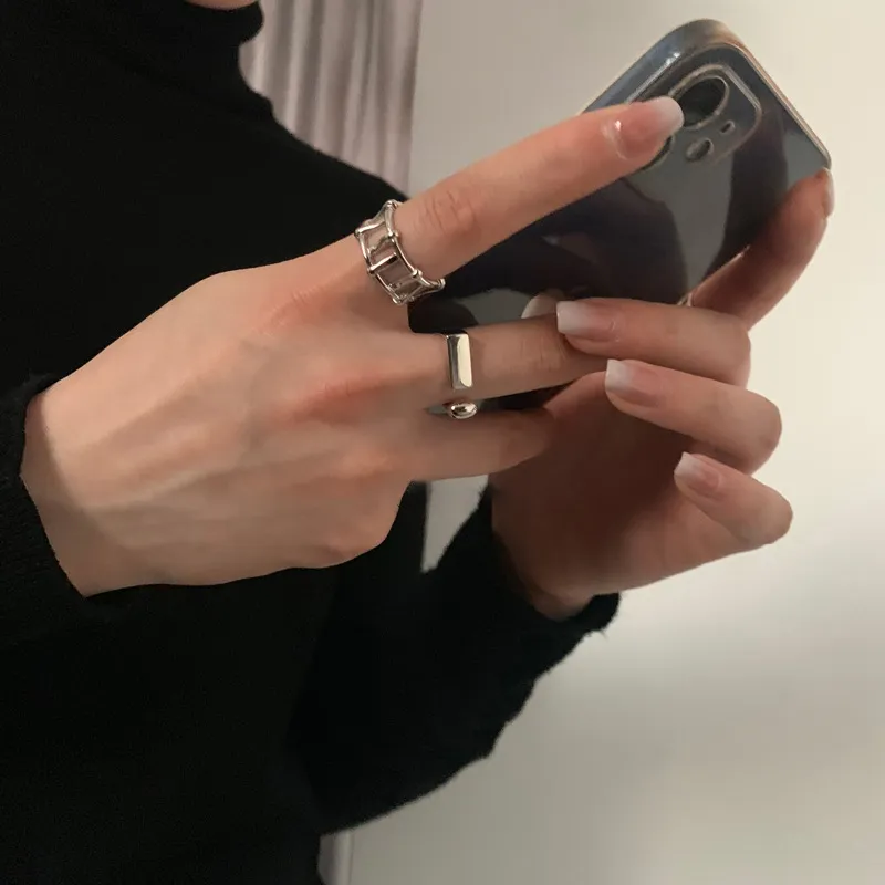S925純銀戒指 | 柵欄造型個性戒指 | 低敏純銀 不易退色 開口戒指